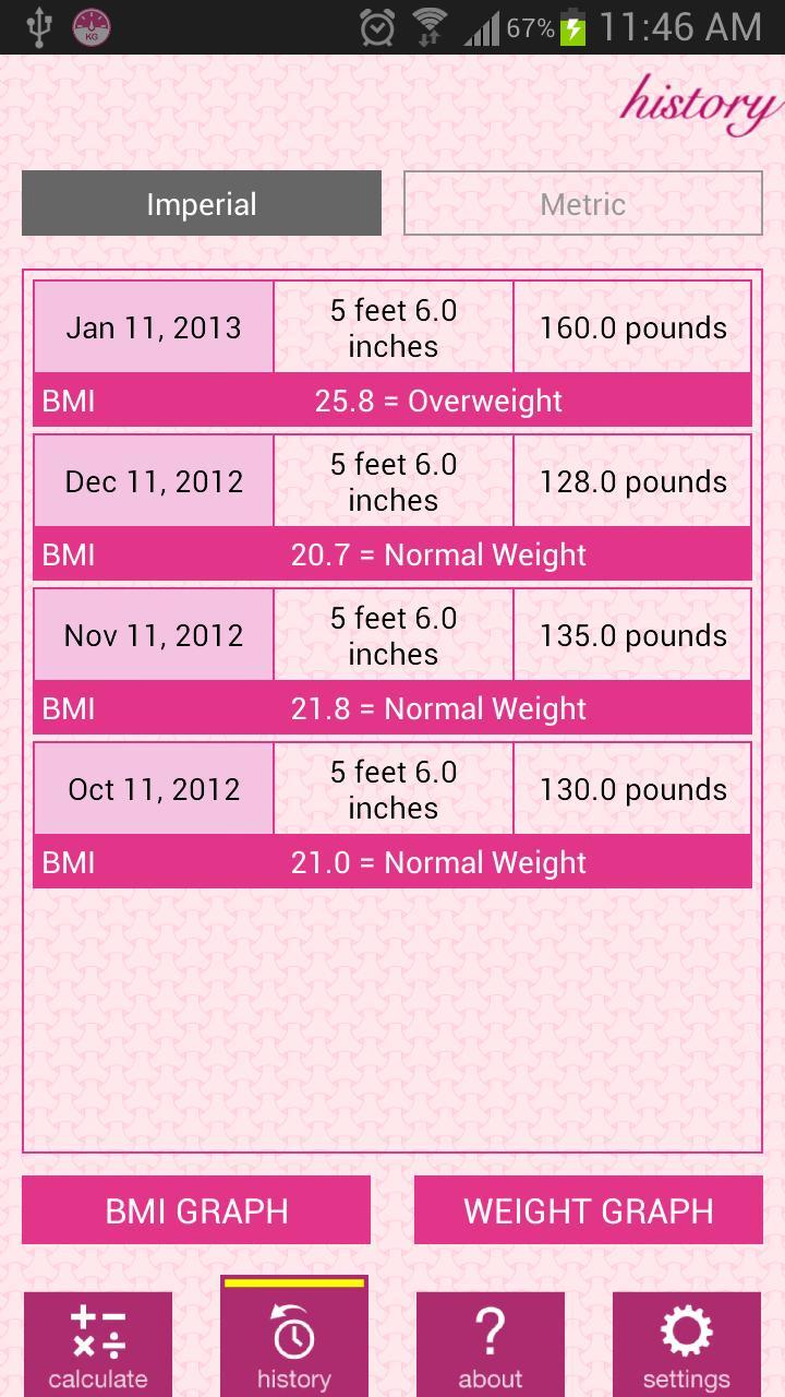 Weight And Bmi Diary For Android Apk Download