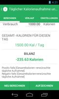 Gewicht Kalorie Kontrolle Screenshot 3