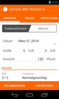 Gewicht Kalorie Kontrolle Screenshot 1