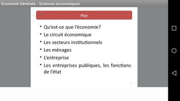 پوستر Economie Générale - Sciences é