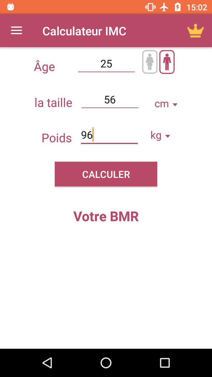 Calcul IMC - IMC Calcul Femme & Homme pour Android  