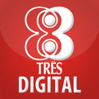 Três Digital ícone