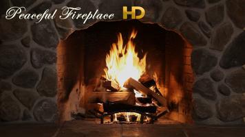 Poster Peaceful Fireplace HD
