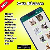 Best Cat Stickers for Chat WAS poster