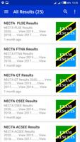 NECTA Results screenshot 1