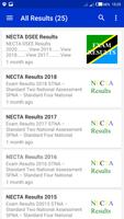 NECTA Results スクリーンショット 2