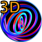 3D Hypnotic Spiral Rings PRO icône