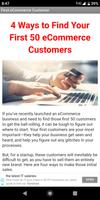 Your First eCommerce Customer  poster