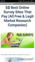 50 Survey Sites To Earn Money Affiche