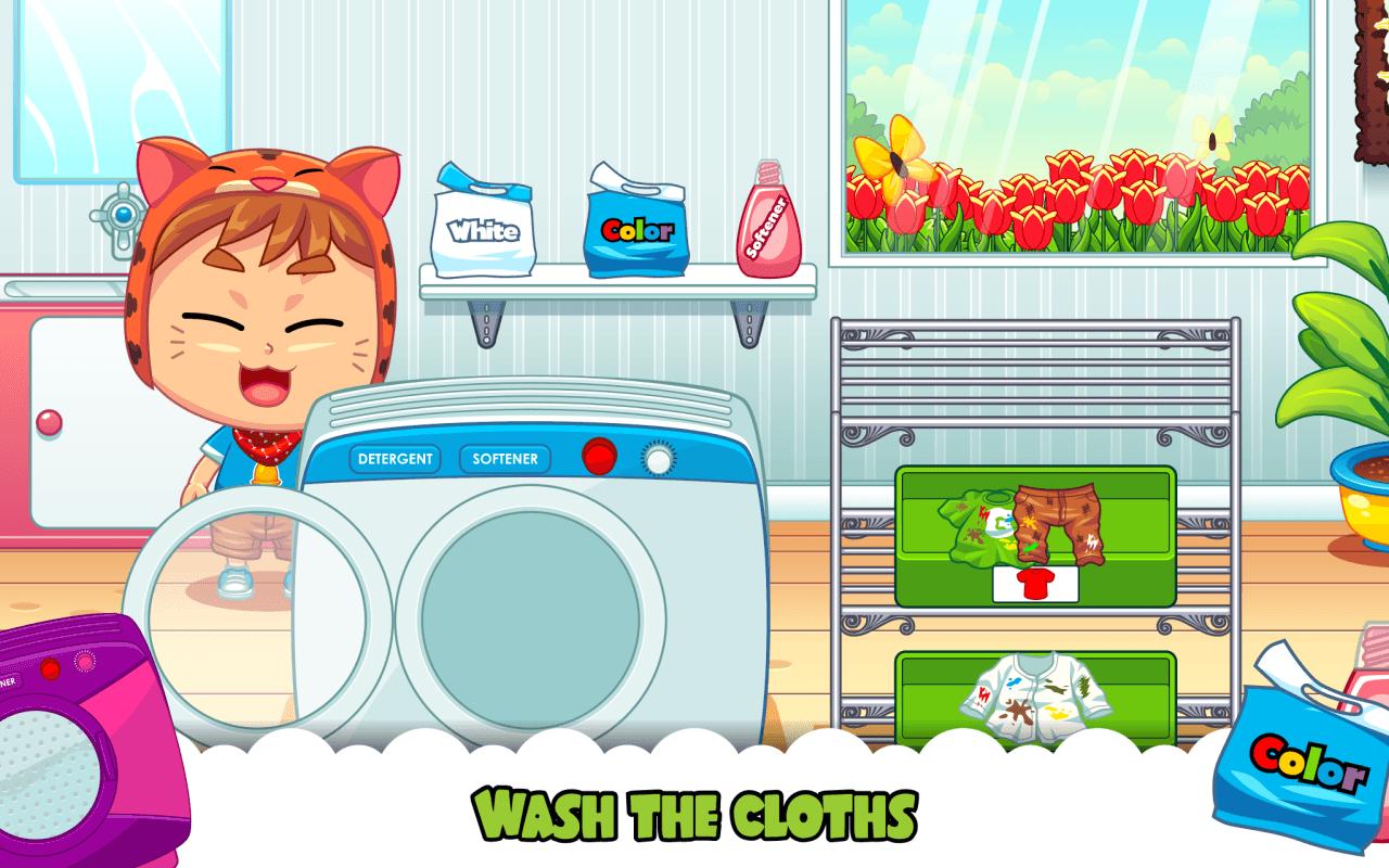 Laundry girl game. Washing game
