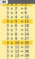 Multiplication tables screenshot 1