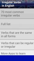 English Irregular Verbs Affiche