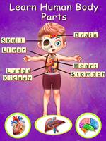 Kids Body Parts Learning Plakat