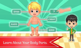 Learn Human Body Parts Kids Affiche