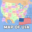 US States Map ikona