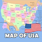 US States Map icône