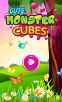 Cute Monster Cubes ポスター