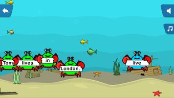 Learn English Game-Grab a Crab captura de pantalla 1