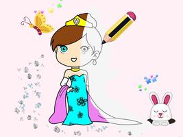 Kids Princess Coloring Book โปสเตอร์