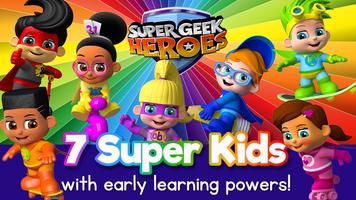 Super Geek Heroes - Jeux éducatifs Affiche