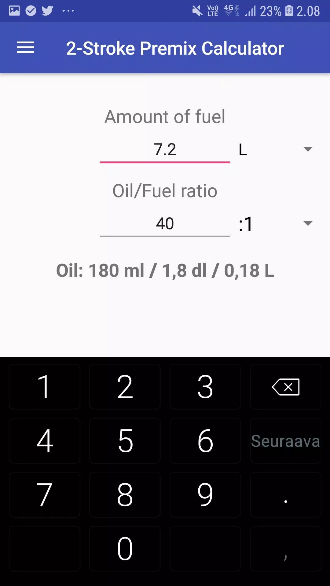 2-Stroke Premix Calculator APK for Android Download