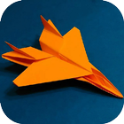 Flying Paper Airplane Origami Zeichen