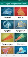 Flying Paper Airplane Origami Affiche