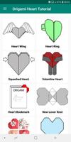 Poster Origami Paper Heart Easy Step