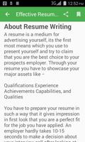 Effective Resume Writing imagem de tela 2