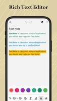 Fast Note Lite تصوير الشاشة 2