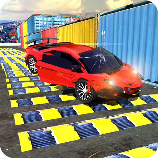 Crash Car Engine Beam Damage Sim: Speed Bumps