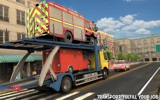 Fire Truck Transporter Cargo Plane Simulator Games ảnh chụp màn hình 2