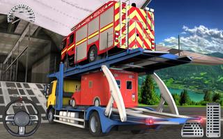 Fire Truck Transporter Cargo Plane Simulator Games ảnh chụp màn hình 3