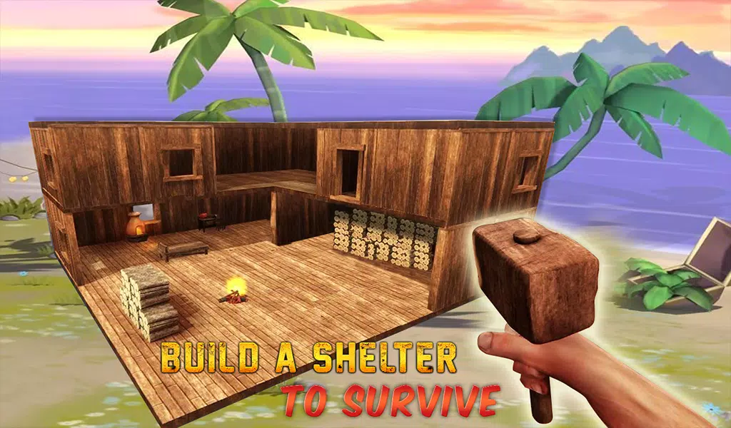 Sobrevivência de jangada Hardtime Island Escapar Life Simulator 3D
