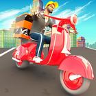 Pizza Delivery Boy: City Bike Driving Games Zeichen