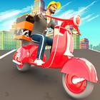 Pizza Delivery Boy: City Bike Driving Games icône
