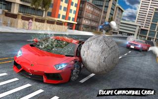 Reckless Car Driving: Rolling Ball Car Crash Drive ảnh chụp màn hình 2