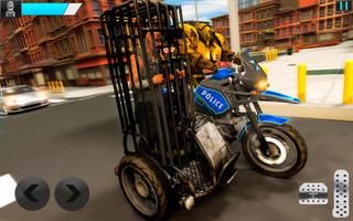 Sidecar Motorcycle Police Robot Transformation capture d'écran 2