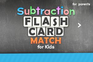 Subtraction Flash Cards Math poster