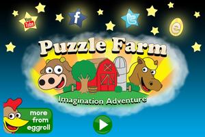 Farmspiele Tier Kinder Puzzles Plakat