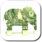 Dollar Bill Origami icono
