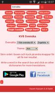 KV8 Svenska - Fast Translator capture d'écran 1