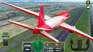 Flying Airplane Simulator Game Affiche
