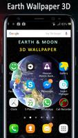 3D Earth & Moon 3D Parallax Live Wallpapers Free imagem de tela 1