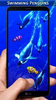 Penguin Wallpaper 3D Live Aquarium Backgrounds HD imagem de tela 1
