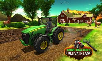 US Tractor Farm Driving Simula poster
