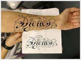 Lettering Name Tattoo Art Design poster