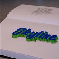 3D Lettering Design poster