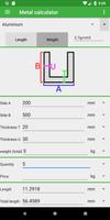 برنامه‌نما Metal weight calculator عکس از صفحه