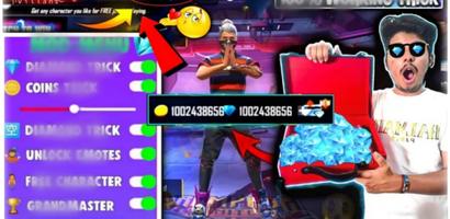 ffMax Diamond Hacku Mod Fire الملصق